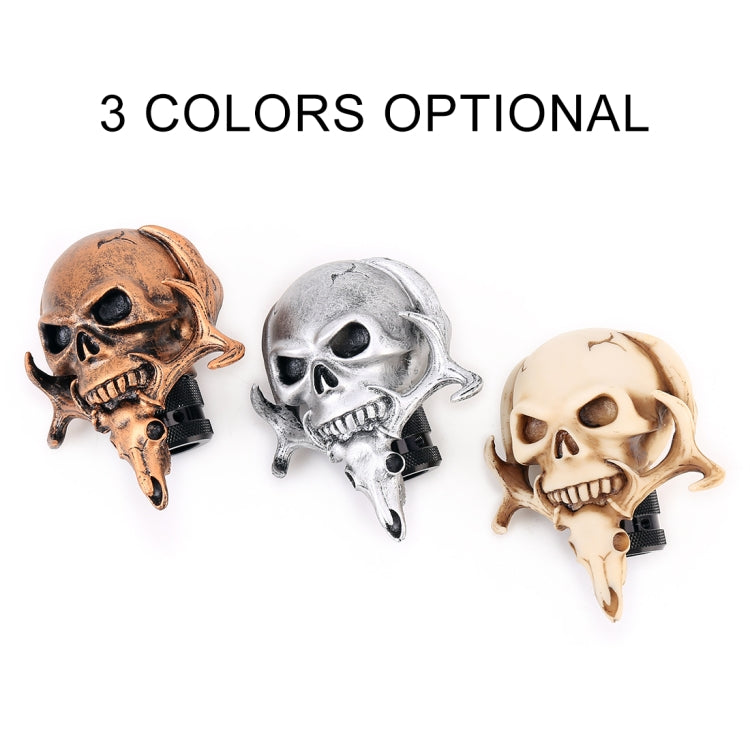 Universal Vehicle Car Creative Skull Double Heads Shaped Shifter Cover Manual Automatic Gear Shift Knob (Beige) - Shift Knob by buy2fix | Online Shopping UK | buy2fix