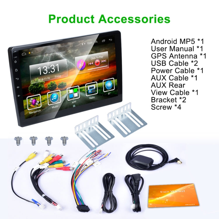 HD 9 inch Universal Car Android 8.1 Radio Receiver MP5 Player, Support FM & Bluetooth & TF Card & GPS - Car MP3 & MP4 & MP5 by buy2fix | Online Shopping UK | buy2fix