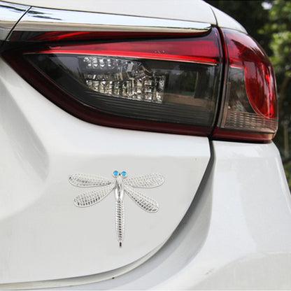 Dragonfly Shape Car Metal Body Decorative Sticker (Silver) - Decorative Sticker by buy2fix | Online Shopping UK | buy2fix