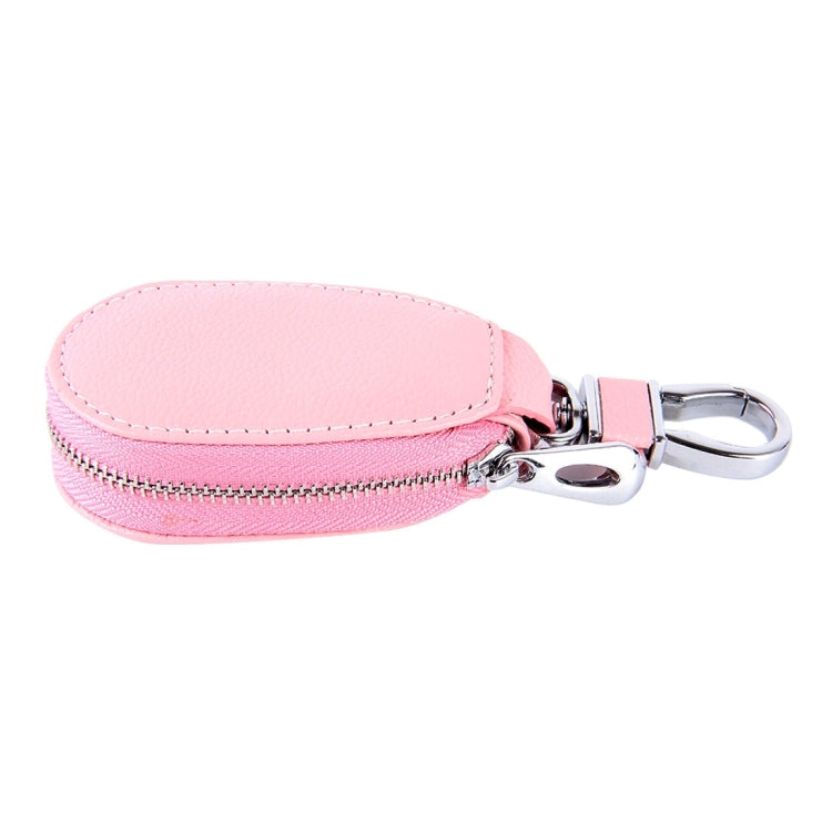 Universal Leather Crocodile Texture Waist Hanging Zipper Wallets Key Holder Bag (No Include Key)(Pink) - Car Key Cases by buy2fix | Online Shopping UK | buy2fix