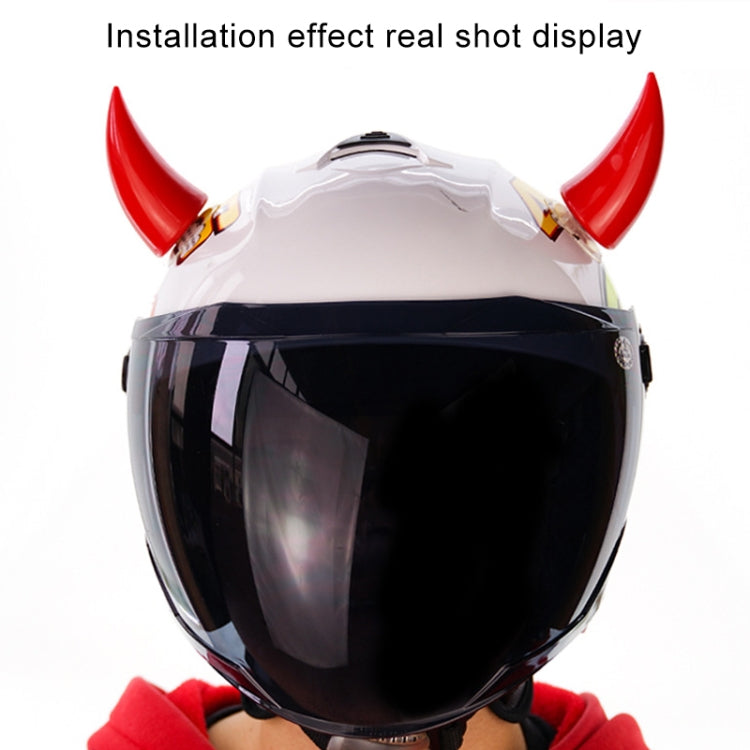 2 PCS Motorcycle Helmet Devil Decoration Motorbike Helmet Suction Cups Horns Decoration Headwear Sucker(Red) - Ornamental Parts by buy2fix | Online Shopping UK | buy2fix