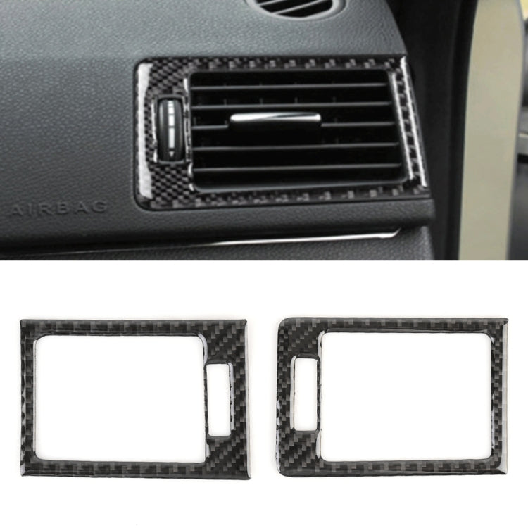 2 PCS Car Dashboard  Right and Left Air Outlet Frame Carbon Fiber Decorative Sticker for Mercedes-Benz W204 - Car Interior Mouldings by buy2fix | Online Shopping UK | buy2fix