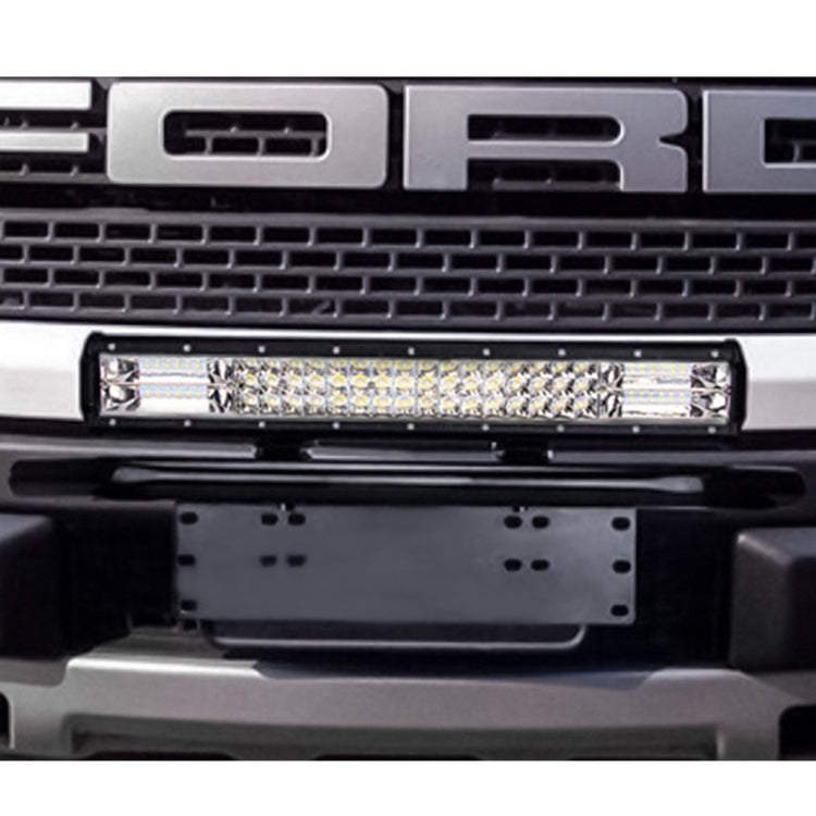 Universal License Plate Bumper Frame for Off-Road Jeep LED Work Light Bar Mounting Bracket with Front Bucket(Black) - License Plate Covers & Frames by buy2fix | Online Shopping UK | buy2fix