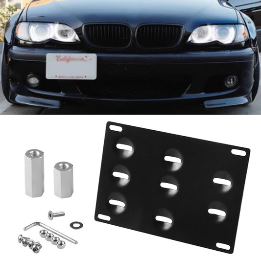 Car Front Bumper Tow Hook License Plate Mounting Bracket Holder for Mitsubishi Lancer-ex - License Plate Covers & Frames by buy2fix | Online Shopping UK | buy2fix