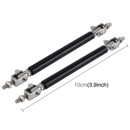 2 PCS Car Modification Large Surrounded By The Rod Telescopic Lever Front and Rear Bars Fixed Front Lip Back Shovel Adjustable Small Rod, Length: 10cm(Black) - In Car by buy2fix | Online Shopping UK | buy2fix