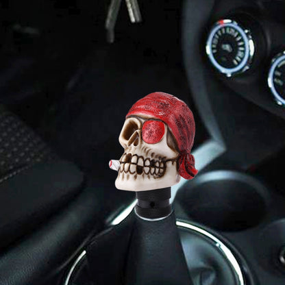 Pirate Skull Shaped Universal Vehicle Car Shifter Cover Manual Automatic Gear Shift Knob (Red) - Shift Knob by buy2fix | Online Shopping UK | buy2fix