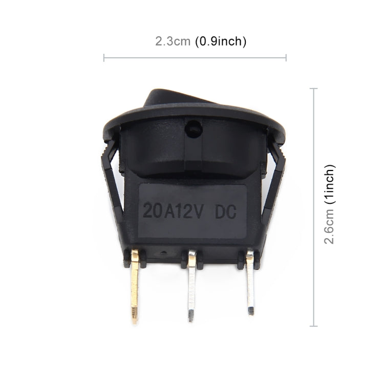 20 Amp 12 Volt Triple Plugs LED ON OFF Rocker Power Switch (Yellow Light) - In Car by buy2fix | Online Shopping UK | buy2fix