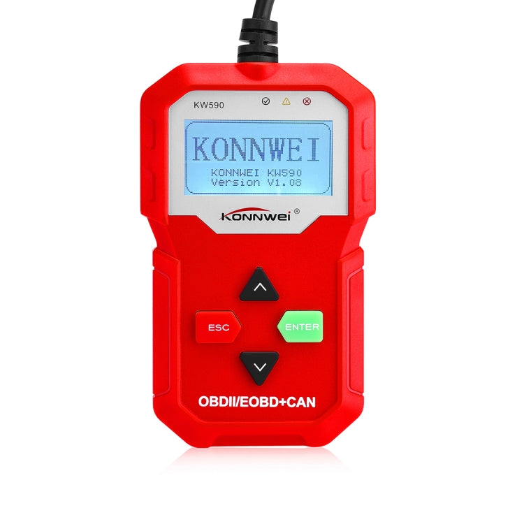 KONNWEI KW590 Mini OBDII Car Auto Diagnostic Scan Tools Auto Scan Adapter Scan Tool (Can Only Detect 12V Gasoline Car)(Red) - Code Readers & Scan Tools by KONNWEI | Online Shopping UK | buy2fix