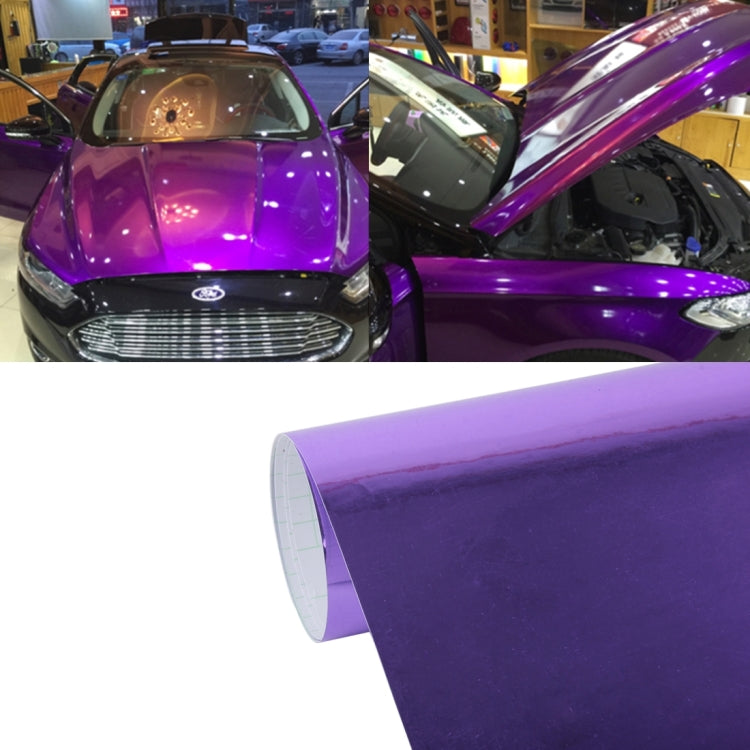 1.52m × 0.5m Electroplating Car Auto Body Decals Sticker Self-Adhesive Side Truck Vinyl Graphics(Purple) - Auto Film by buy2fix | Online Shopping UK | buy2fix