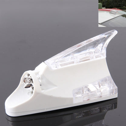 CB-073 Colorful Warning Light Wind Power Shark Fin Antenna Car Decoration(White) - Aerials by buy2fix | Online Shopping UK | buy2fix