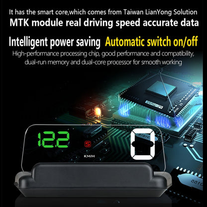 T900 Car GPS HUD Virtual HD Reflection Board Head-up Display, Speed & Driving Distance / Time Display, Over Speed & Voltage & Low Voltage Alarm, Fatigue Driving - Head Up Display System by buy2fix | Online Shopping UK | buy2fix