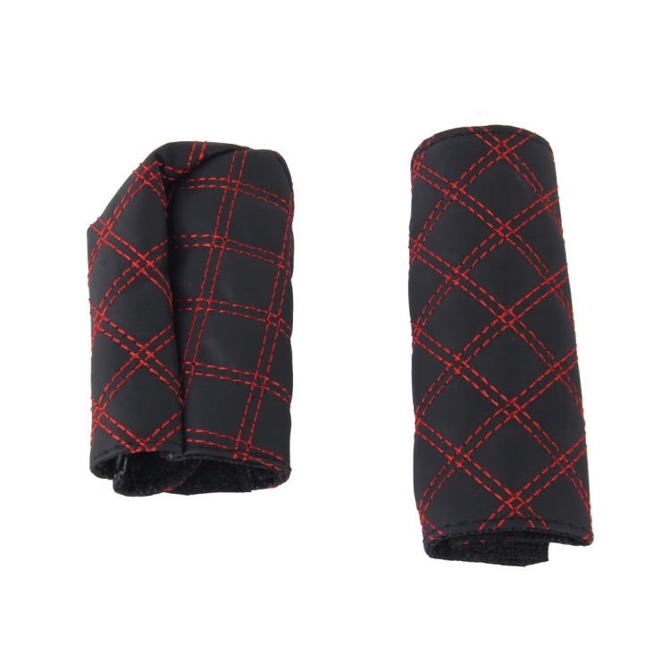 2 PCS Car Hand Brake Cover Shift Knob Gear Stick Cushion Sets Cover Car Accessory Interior Decoration Pad(Red) - Shift Knob by buy2fix | Online Shopping UK | buy2fix