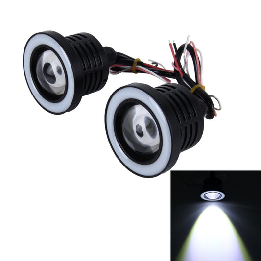 2 PCS 2.5 inch 10W 900 LM 6000K Car Fog Lights with Colorful Angle Eye Light, DC 12V(White Light) - Fog / Driving Lights by buy2fix | Online Shopping UK | buy2fix