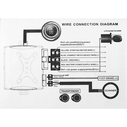 Smart Car Switch Car Engine Start Stop Switch Car Push Start Switch, with RFID Alarm System - In Car by buy2fix | Online Shopping UK | buy2fix