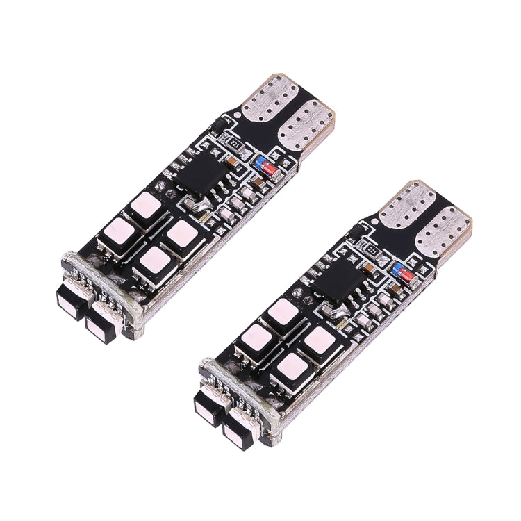 2 PCS W5W 194 T10 Multi Colors 10 SMD 3535 LED Car Clearance Light Marker Light with Remote Control, DC 12V - Clearance Lights by buy2fix | Online Shopping UK | buy2fix