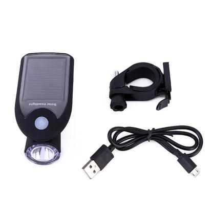 3W 240LM USB Solar Energy Motorcycle / Bicycle Front Light (White) - Headlights by buy2fix | Online Shopping UK | buy2fix