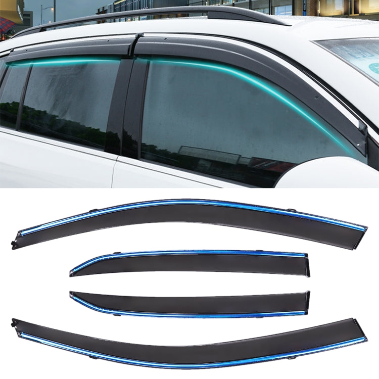 4 PCS Window Sunny Rain Visors Awnings Sunny Rain Guard for Toyota Corolla 2007-2013 Version - Window Foils & Solar Protection by buy2fix | Online Shopping UK | buy2fix