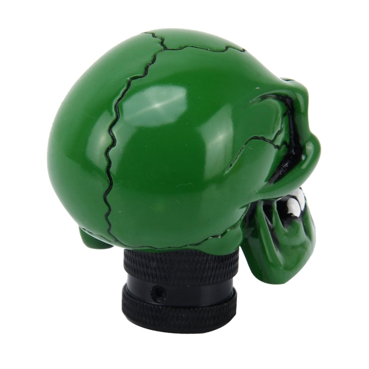 Universal Skull Head Shape ABS Manual or Automatic Gear Shift Knob  with Three Rubber Covers Fit for All Car(Green) - Shift Knob by buy2fix | Online Shopping UK | buy2fix