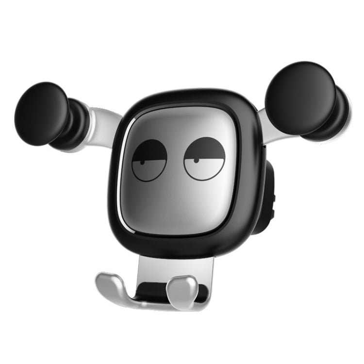 Big Eyes Pattern Gravity Cartoon Air Vent Car Mount Phone Holder(Silver) - Car Holders by buy2fix | Online Shopping UK | buy2fix