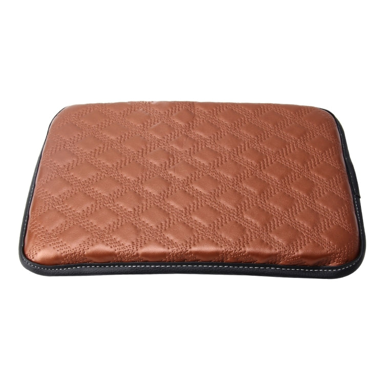 Universal Comfortable Automotive Armrest Mats Car Armrests Cover Vehicle Center Console Arm Rest Seat Box Soft Mats Cushion, Size: 29.5*21cm(Brown) - Seat Accessories by buy2fix | Online Shopping UK | buy2fix