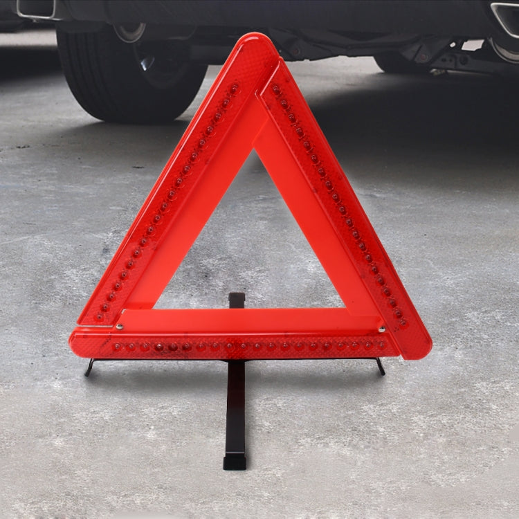 Practical Car Triangle Emergency Warning Sign Foldtable Reflective Safety Roadside Lighting Stop Sign Tripod Warning Tripod - Reflective Material by buy2fix | Online Shopping UK | buy2fix