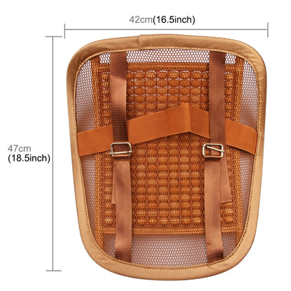 Universal Summer Ice Silk Mesh Breathable Cool Massage Waist Mat with Maple Wooden Bead for Car Family Office - Seat Accessories by buy2fix | Online Shopping UK | buy2fix