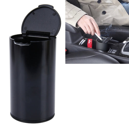 JG-036 Universal Portable Car Auto Stainless Steel Trash Rubbish Bin Ashtray for Most Car Cup Holder(Black) - Ashtrays by buy2fix | Online Shopping UK | buy2fix