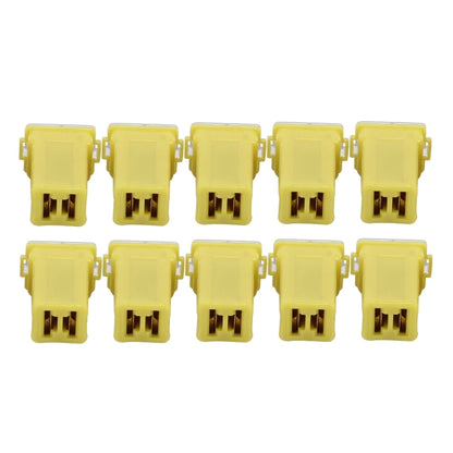 10 PCS Vehicle Car Plastic Shell Straight Female Terminal Push in Blade Cartridge PAL Fuse 60Amp 32V - In Car by buy2fix | Online Shopping UK | buy2fix