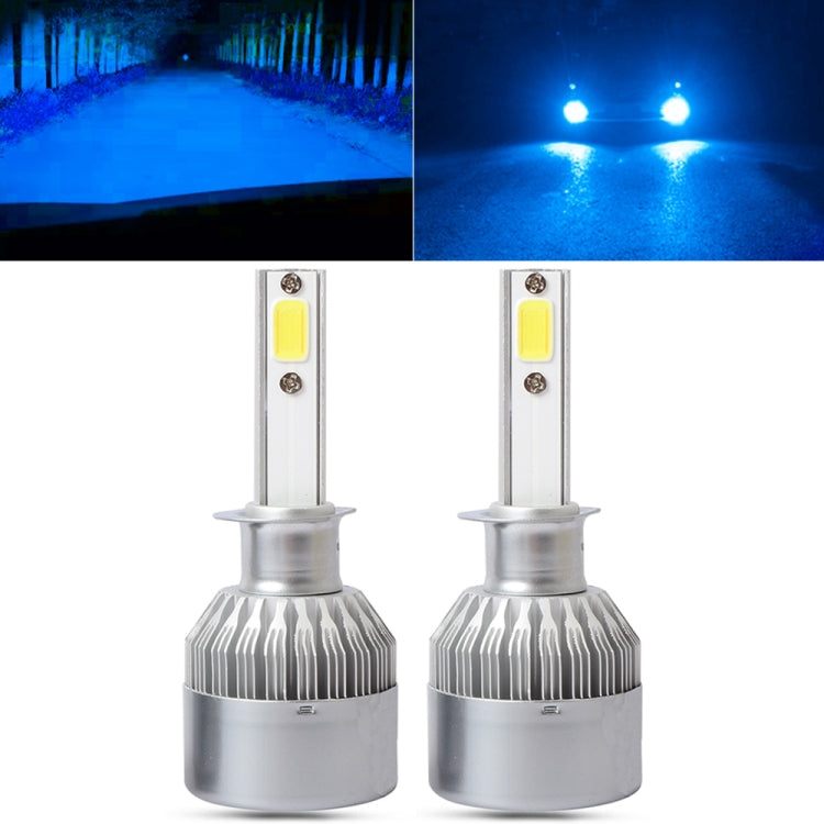 2 PCS  H1 18W 1800 LM 8000K IP68 Canbus Constant Current Car LED Headlight with 2 COB Lamps, DC 9-36V(Ice Blue Light) - In Car by buy2fix | Online Shopping UK | buy2fix