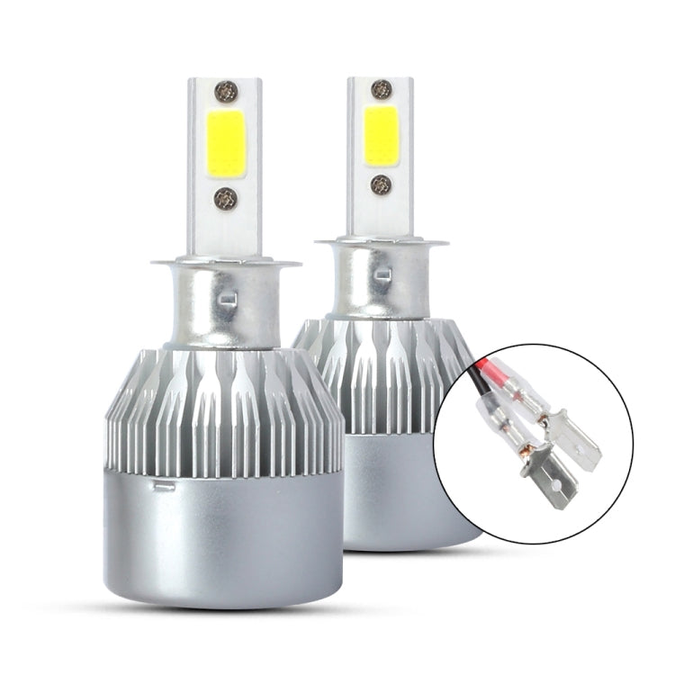 2 PCS  H3 18W 1800 LM 8000K IP68 Canbus Constant Current Car LED Headlight with 2 COB Lamps, DC 9-36V(Ice Blue Light) - In Car by buy2fix | Online Shopping UK | buy2fix