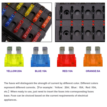 1 in 6 Out 6 Way Circuit Fuse Box Screw Terminal Section Fuse Holder Kits with LED Warning Indicator for Auto Car Truck Boat - In Car by buy2fix | Online Shopping UK | buy2fix