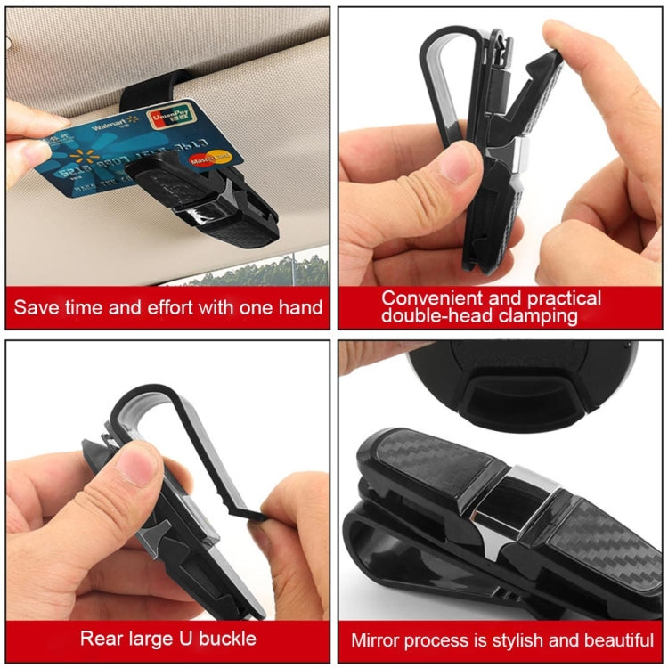 Vehicle Mounted Glasses Clip Car Eyeglass Bill Holder, Package: OPP Bag(Gold) - Sunglasses & Glasses Clips by buy2fix | Online Shopping UK | buy2fix