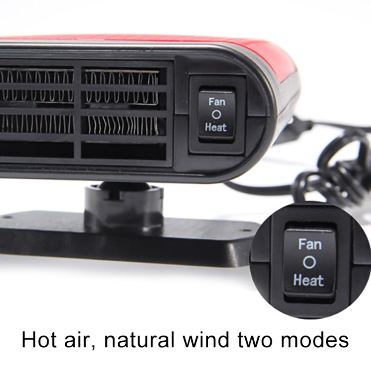 Car Heater Hot Cool Fan Windscreen Window Demister Defroster DC 12V, Ordinary Version (Red) - Heating & Fans by buy2fix | Online Shopping UK | buy2fix