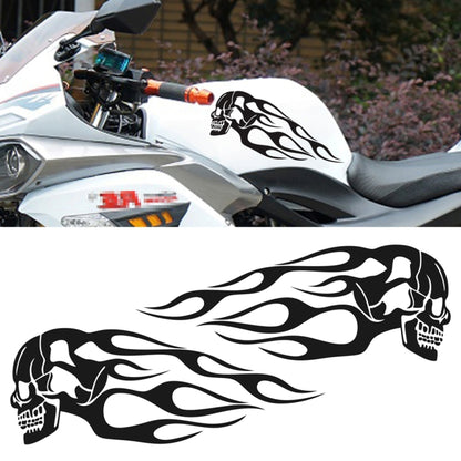 Motorcycle Styling Skull Head PVC Sticker Auto Decorative Sticker (Black) -  by buy2fix | Online Shopping UK | buy2fix