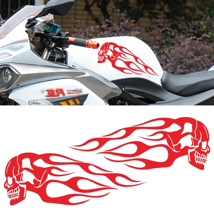 Motorcycle Styling Skull Head PVC Sticker Auto Decorative Sticker (Red) - Decorative Sticker by buy2fix | Online Shopping UK | buy2fix