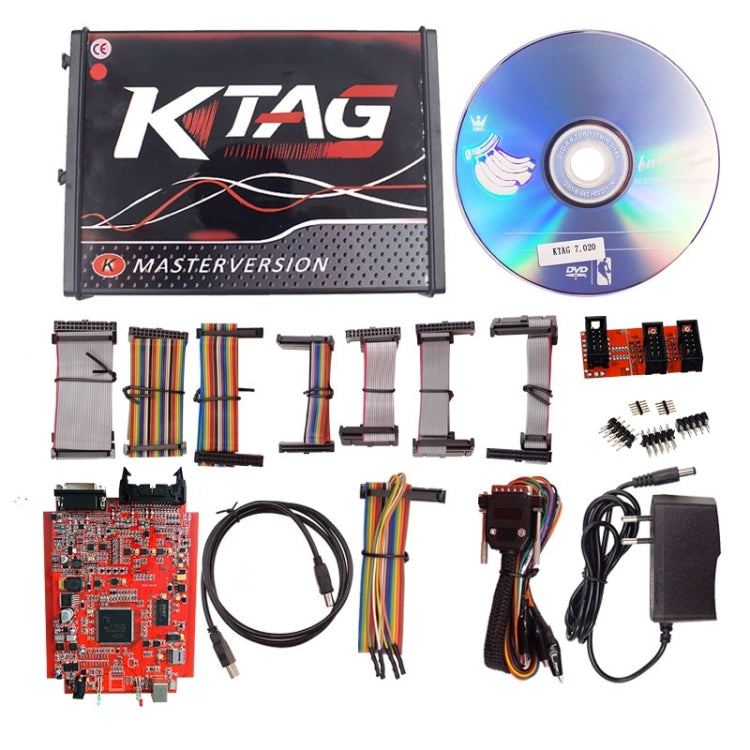 KTAG V7.020 Red PCB Board ECU Programming Tool Unlimited Token, EU Plug - In Car by buy2fix | Online Shopping UK | buy2fix