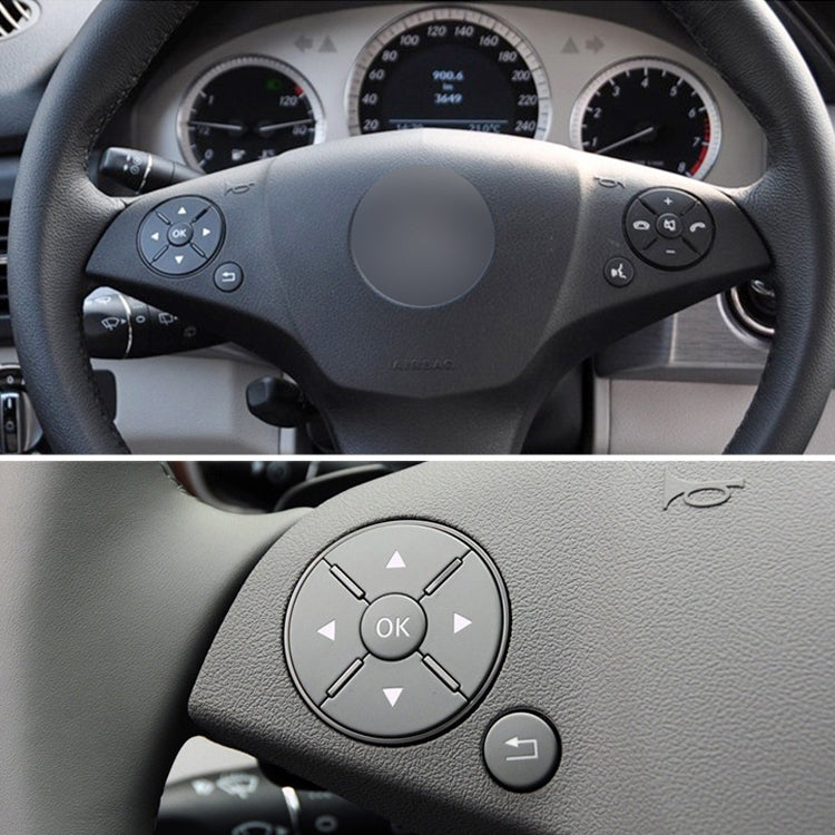 1 Pair Car Steering Wheel Switch Buttons Panel for Mercedes-Benz W204 2007-2014, Left Driving(Grey) - In Car by buy2fix | Online Shopping UK | buy2fix