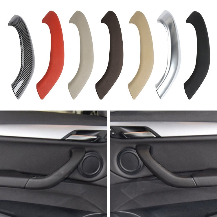 Car Left Side Inside Doors Handle Pull Trim Cover 51417417513 for BMW X1 2016-, Left Driving (Beige) - In Car by buy2fix | Online Shopping UK | buy2fix