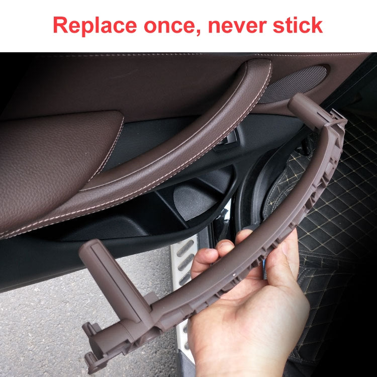 Car Right Side Inside Doors Handle Pull Trim Cover for BMW X5 / X6, Left Driving (Dark Coffee) - In Car by buy2fix | Online Shopping UK | buy2fix