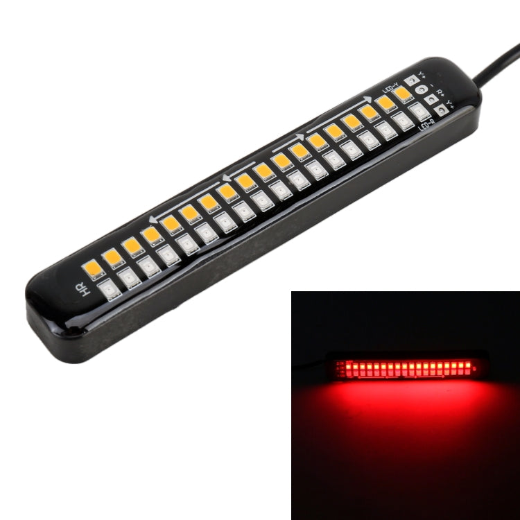 105mm DC12-24V / 1.6W Motorcycle LED Dynamic Blinker Side Lights Flowing Water Brake Lamp Turn Signal Light, Cable Length: 1m -  by buy2fix | Online Shopping UK | buy2fix