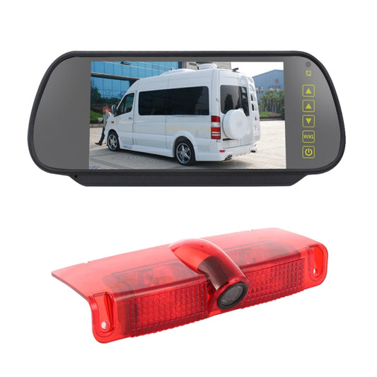 PZ478 Car Waterproof 170 Degree Brake Light View Camera + 7 inch Rearview Monitor for Chevrolet Express Van / CMC Savana Van - In Car by buy2fix | Online Shopping UK | buy2fix