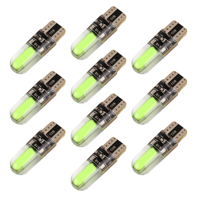 10 PCS T10 DC12V / 1W Car Clearance Light COB Lamp Beads (Green Light) - In Car by buy2fix | Online Shopping UK | buy2fix