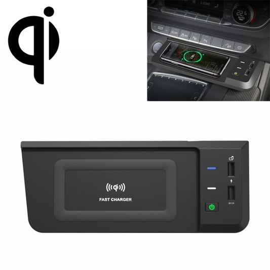 HFC-1051 Car Qi Standard Wireless Charger 15W / 10W Quick Charging for Audi Q5L 2018-2022, Left Driving - Wireless Charging Pads by buy2fix | Online Shopping UK | buy2fix