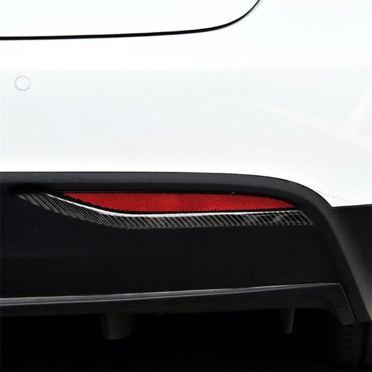 2 PCS Carbon Fiber Car Rear Fog Lamps Decorative Sticker for Tesla Model X -  by buy2fix | Online Shopping UK | buy2fix