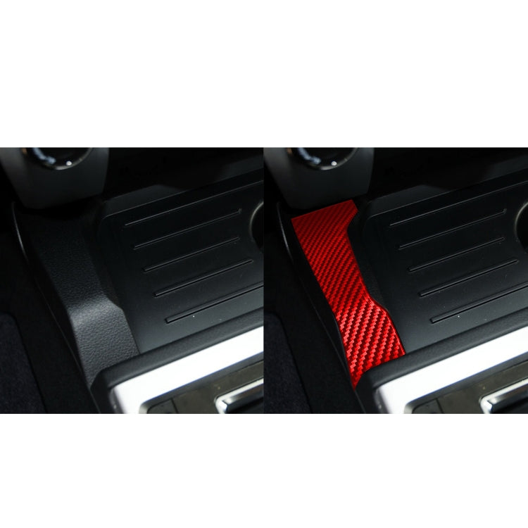 2 PCS / Set Carbon Fiber Car Central Control Gear Trim Decorative Sticker for Toyota Tundra 2014-2018,Left and Right Drive Universal (Red) - In Car by buy2fix | Online Shopping UK | buy2fix