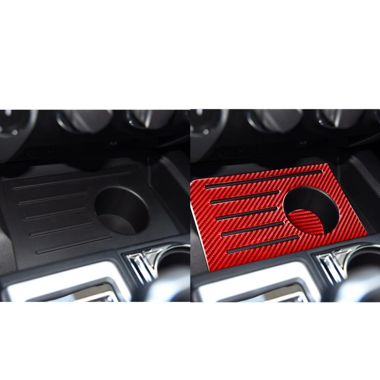 2 PCS / Set Carbon Fiber Car Central Control Storage Box Slot Mat Decorative Sticker for Toyota Tundra 2014-2018,Left and Right Drive Universal (Red) - In Car by buy2fix | Online Shopping UK | buy2fix