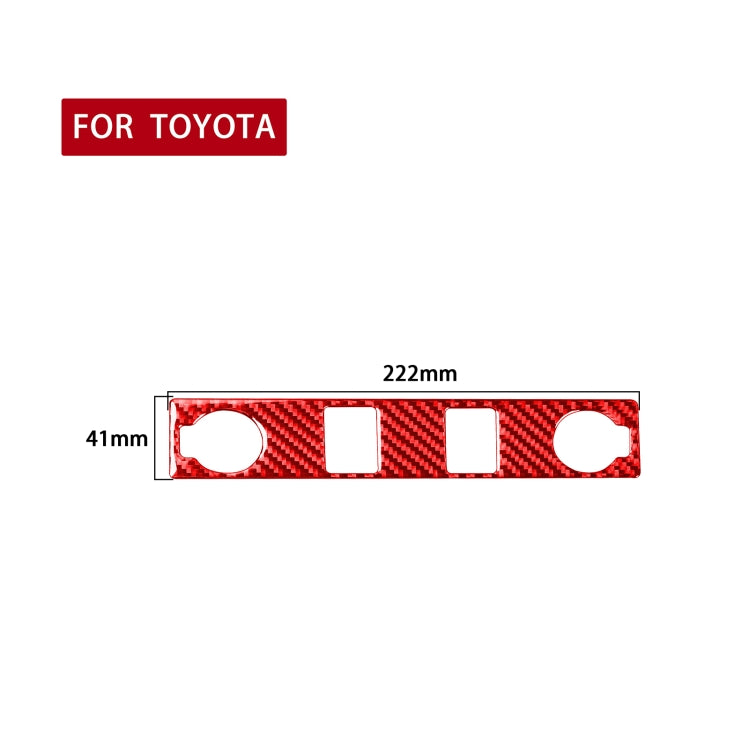 Carbon Fiber Car Cigarette Lighter Switch Decorative Sticker for Toyota Tundra 2014-2018,Left and Right Drive Universal (Red) - In Car by buy2fix | Online Shopping UK | buy2fix