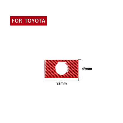 Carbon Fiber Car Rear Cigarette Lighter Switch Decorative Sticker for Toyota Tundra 2014-2018,Left and Right Drive Universal (Red) - In Car by buy2fix | Online Shopping UK | buy2fix