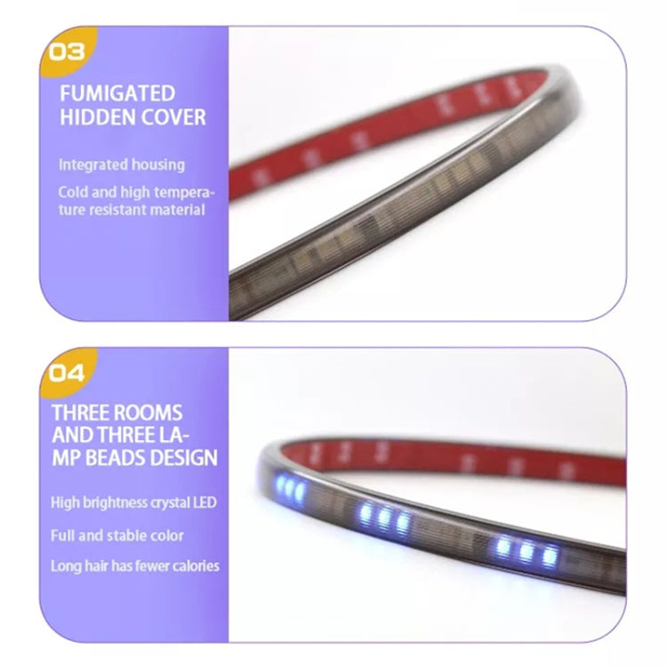 S24-240CM 240cm DC12V-24V Car Rear LED RGB Daytime Running Lights Strip Colorful Lamp - In Car by buy2fix | Online Shopping UK | buy2fix