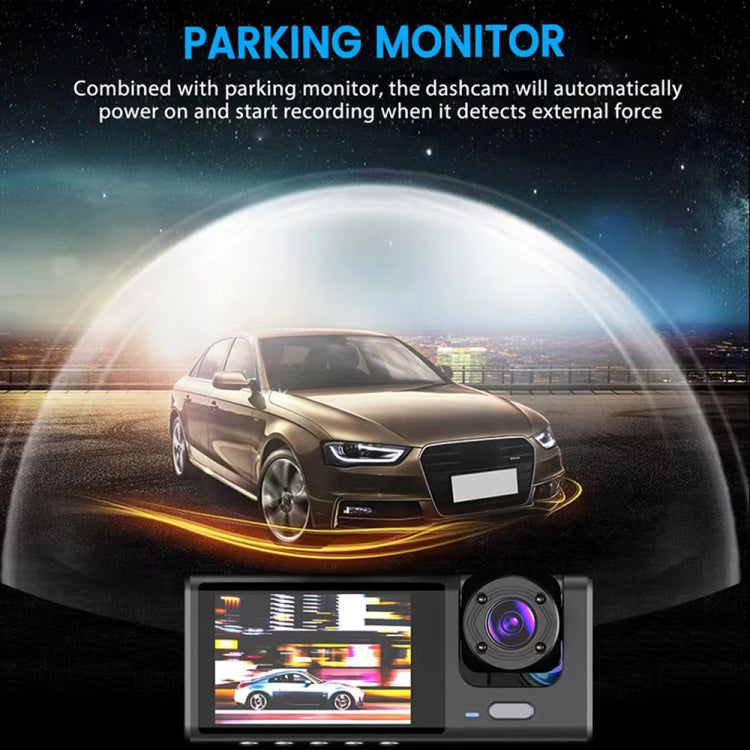 A1 3-lens Video HD Night Vision Car Driving Recorder -  by buy2fix | Online Shopping UK | buy2fix